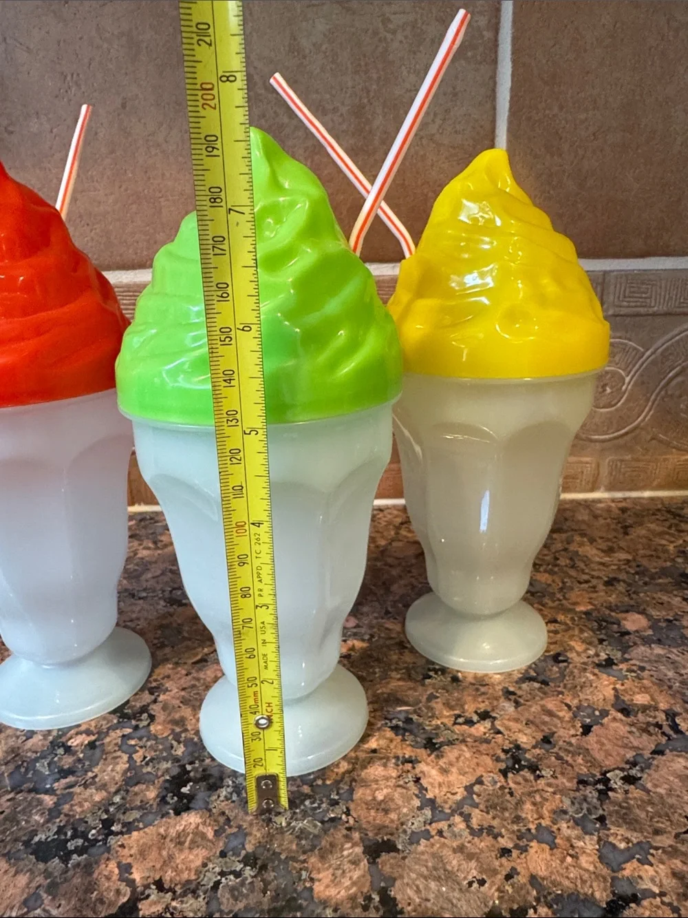 Neon Milkshake Party Cups - Green, Red, Yellow (Set)